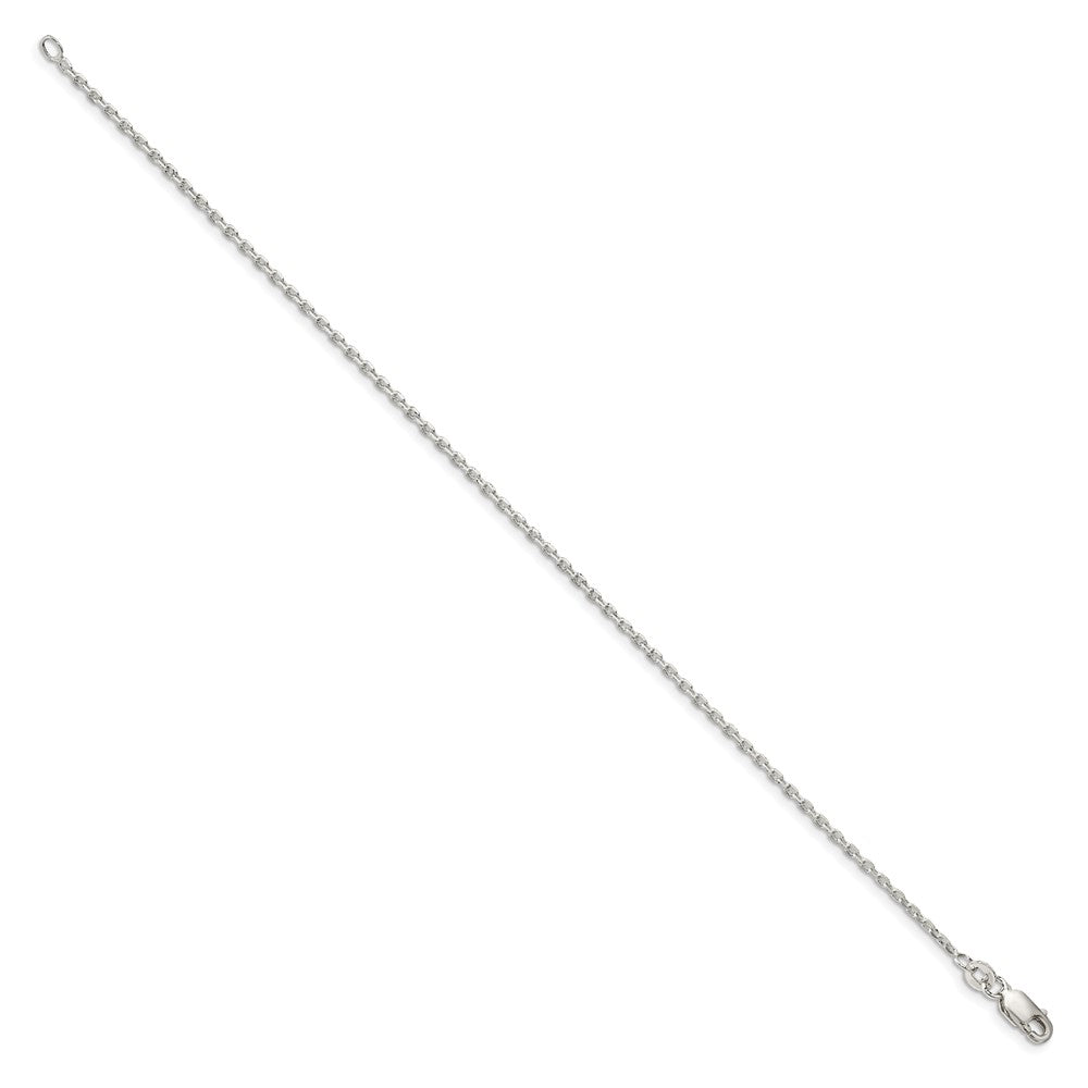 Sterling Silver 1.5mm Beveled Oval Cable Chain QCA050-8
