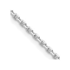 Sterling Silver Rhodium-plated 1.5mm Beveled Oval Cable ChainQCA050R