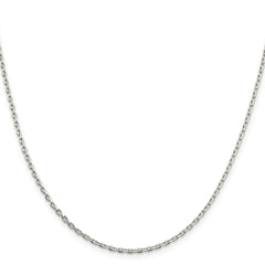 Sterling Silver 2mm Beveled Oval Cable ChainQCA060