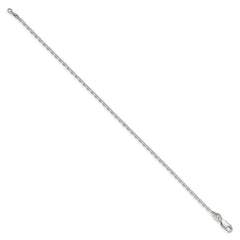 Sterling Silver 2mm Beveled Oval Cable Chain QCA060-8