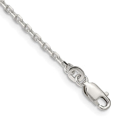 Sterling Silver 2mm Beveled Oval Cable Chain QCA060-8