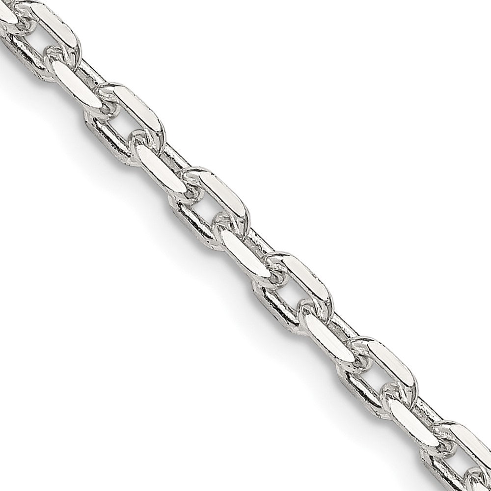 Sterling Silver 3.25mm Beveled Oval Cable ChainQCA100