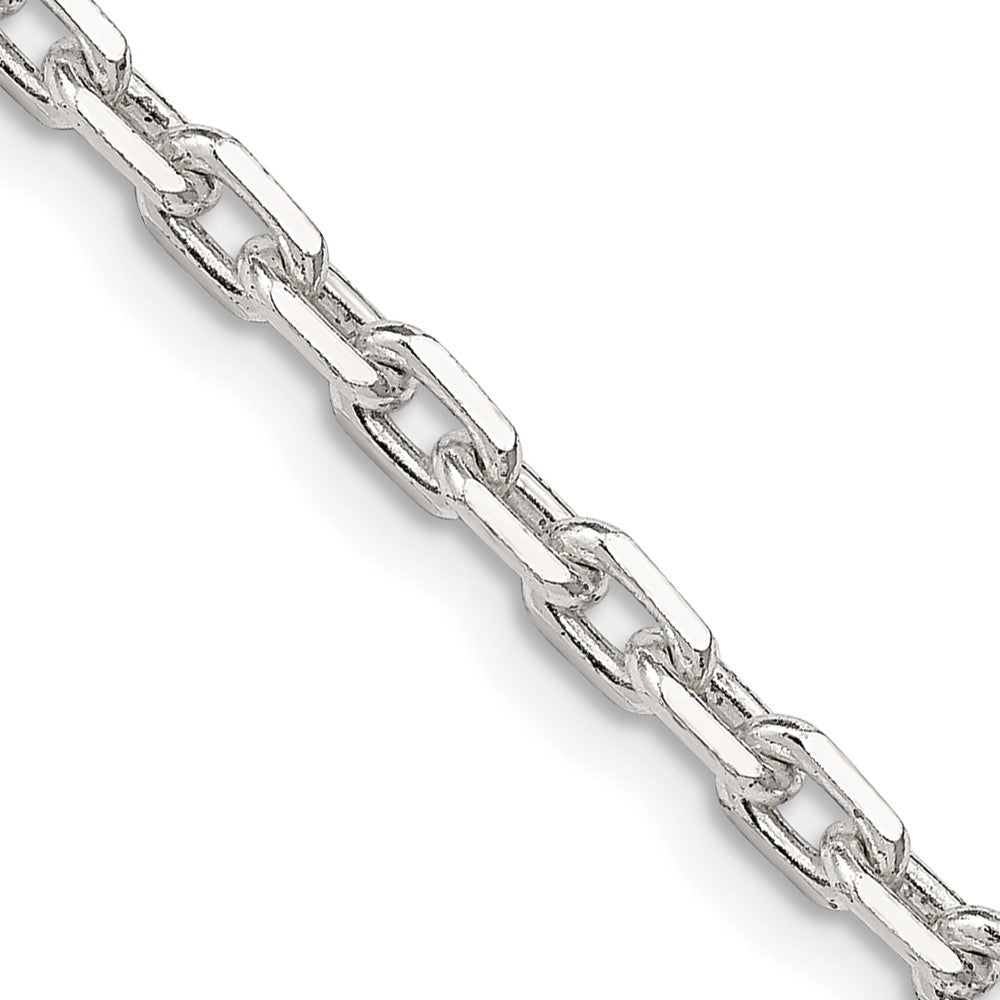 Sterling Silver 3.95mm Beveled Oval Cable ChainQCA120