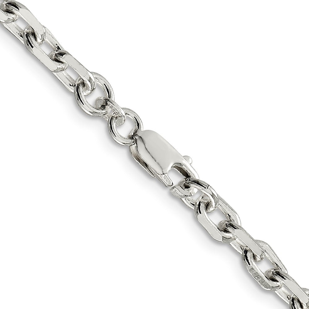 Sterling Silver 4.9mm Beveled Oval Cable ChainQCA150