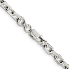 Sterling Silver 4.9mm Beveled Oval Cable ChainQCA150