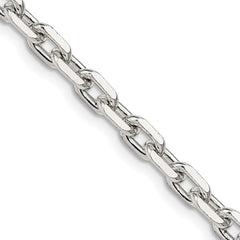 Sterling Silver 4.9mm Beveled Oval Cable ChainQCA150