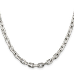 Sterling Silver 5.4mm Beveled Oval Cable ChainQCA170