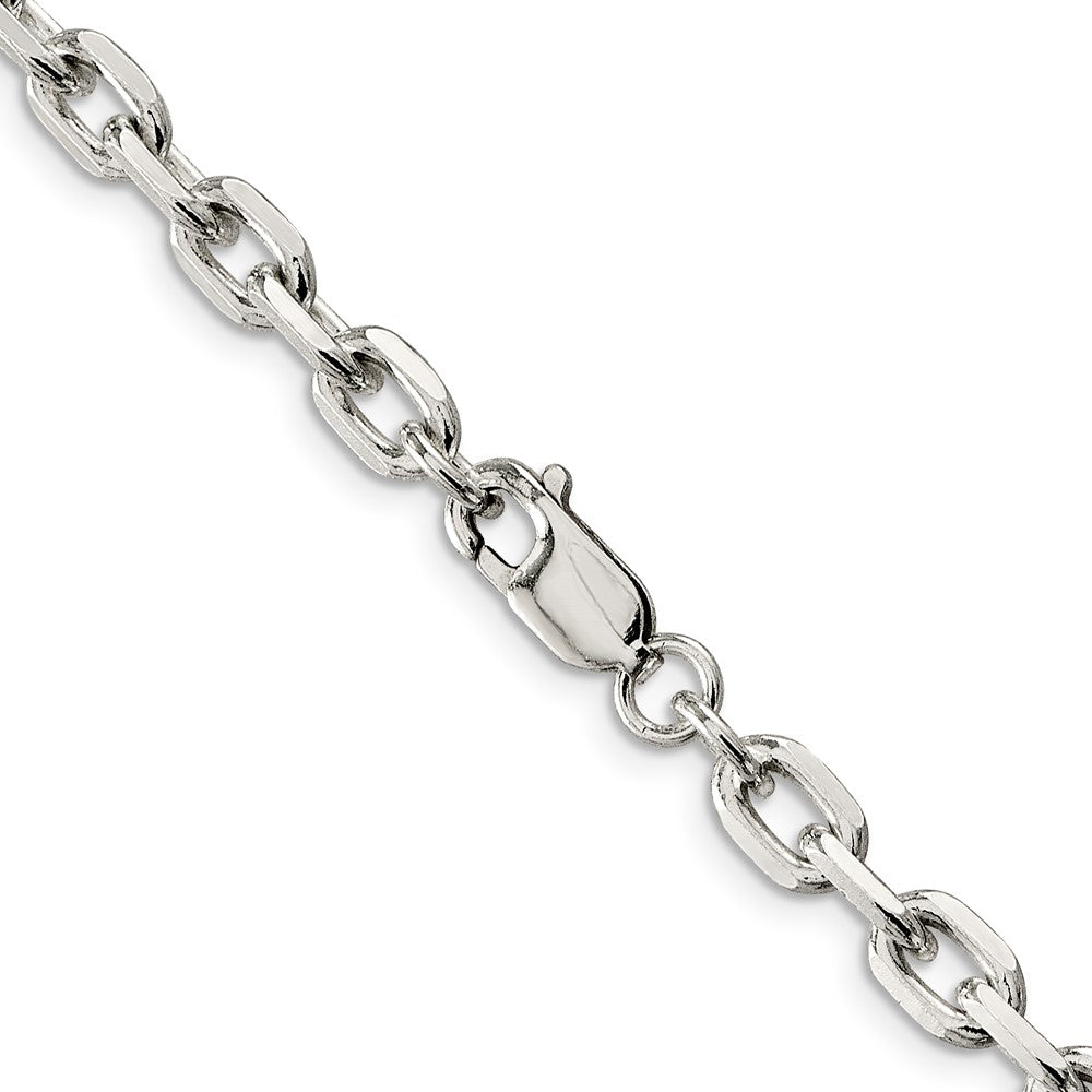 Sterling Silver 5.4mm Beveled Oval Cable ChainQCA170