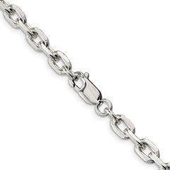 Sterling Silver 5.4mm Beveled Oval Cable ChainQCA170