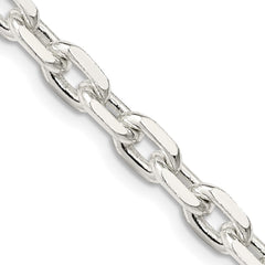 Sterling Silver 5.4mm Beveled Oval Cable ChainQCA170