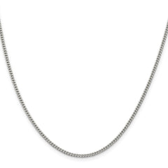 Sterling Silver Rhodium-plated 2mm Curb ChainQCB060R