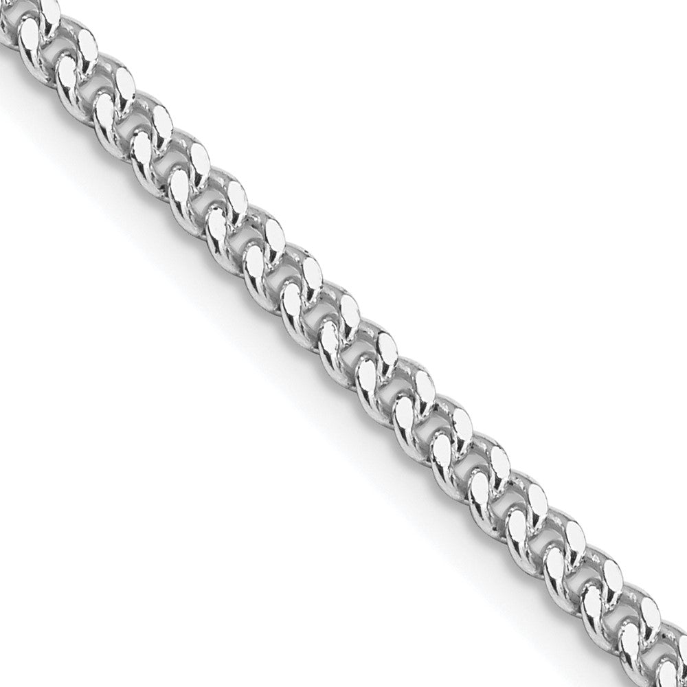 Sterling Silver Rhodium-plated 3mm Curb ChainQCB080R