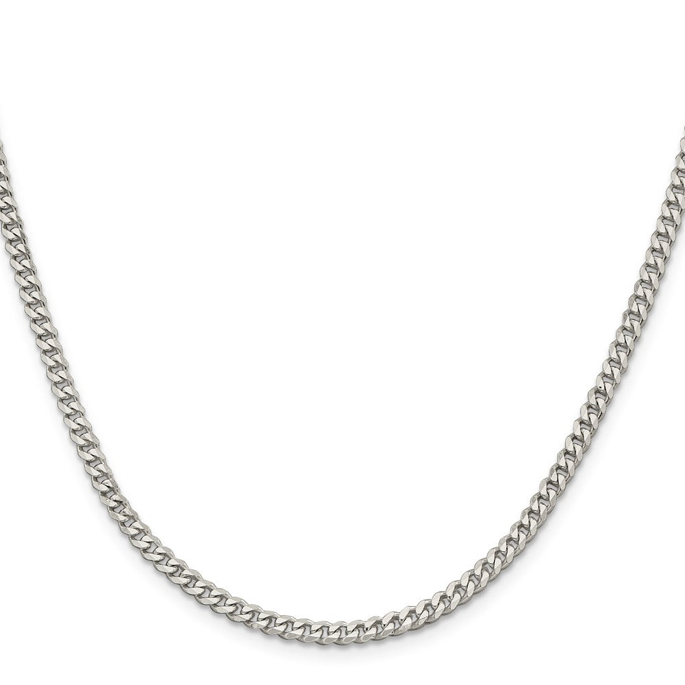 Sterling Silver Rhodium-plated 3.5mm Curb ChainQCB100R