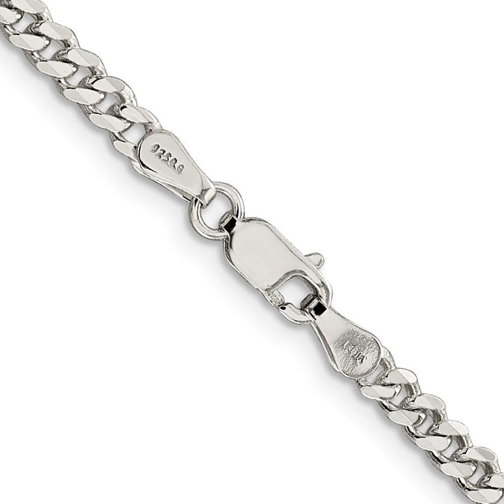 Sterling Silver Rhodium-plated 3.5mm Curb ChainQCB100R