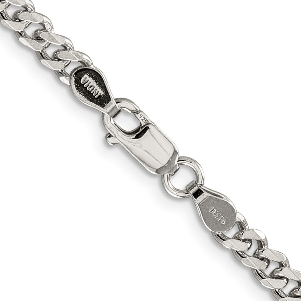 Sterling Silver Rhodium-plated 4.5mm Curb ChainQCB120R
