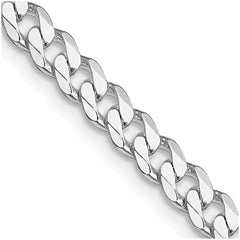 Sterling Silver Rhodium-plated 4.5mm Curb ChainQCB120R