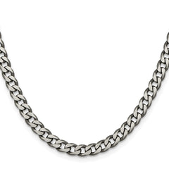 Sterling Silver Antiqued 6.0mm Curb ChainQCB150A