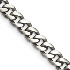 Sterling Silver Antiqued 6.0mm Curb ChainQCB150A
