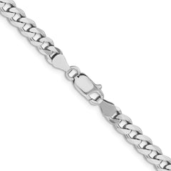 Sterling Silver Rhodium-plated 5.7mm Curb ChainQCB150R
