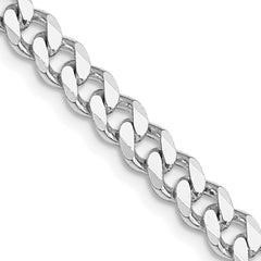 Sterling Silver Rhodium-plated 5.7mm Curb ChainQCB150R