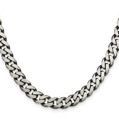 Sterling Silver Antiqued 7.5mm Curb ChainQCB200A