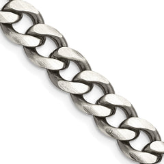 Sterling Silver Antiqued 7.5mm Curb ChainQCB200A