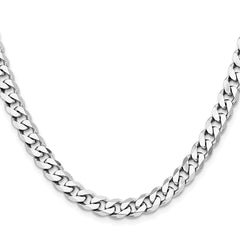 Sterling Silver Rhodium-plated 7.5mm Curb ChainQCB200R