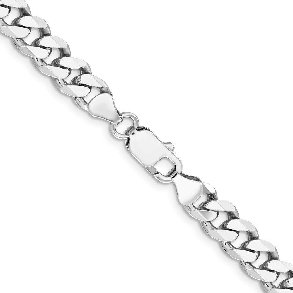 Sterling Silver Rhodium-plated 7.5mm Curb ChainQCB200R