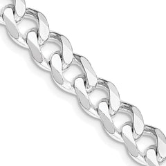 Sterling Silver Rhodium-plated 7.5mm Curb ChainQCB200R