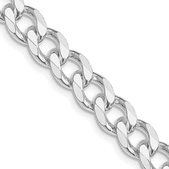 Sterling Silver Rhodium-plated 8.3mm Curb ChainQCB220R