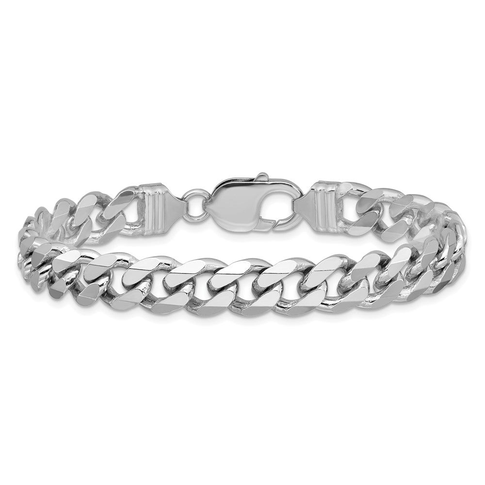 Sterling Silver Rhodium-plated 9.3mm Curb Chain QCB250R-8