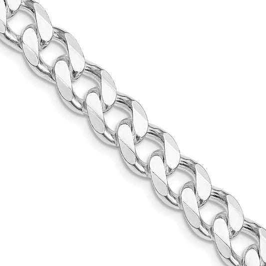 Sterling Silver Rhodium-plated 9.3mm Curb ChainQCB250R
