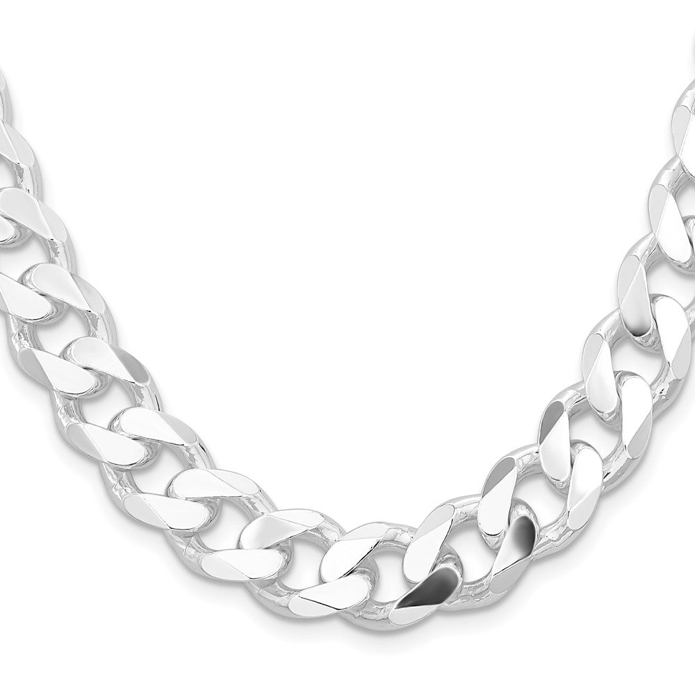 Sterling Silver Rhodium-plated 13mm Curb ChainQCB350R