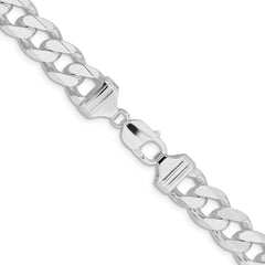Sterling Silver Rhodium-plated 13mm Curb ChainQCB350R