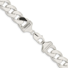 Sterling Silver Rhodium-plated 14.5mm Curb ChainQCB400R