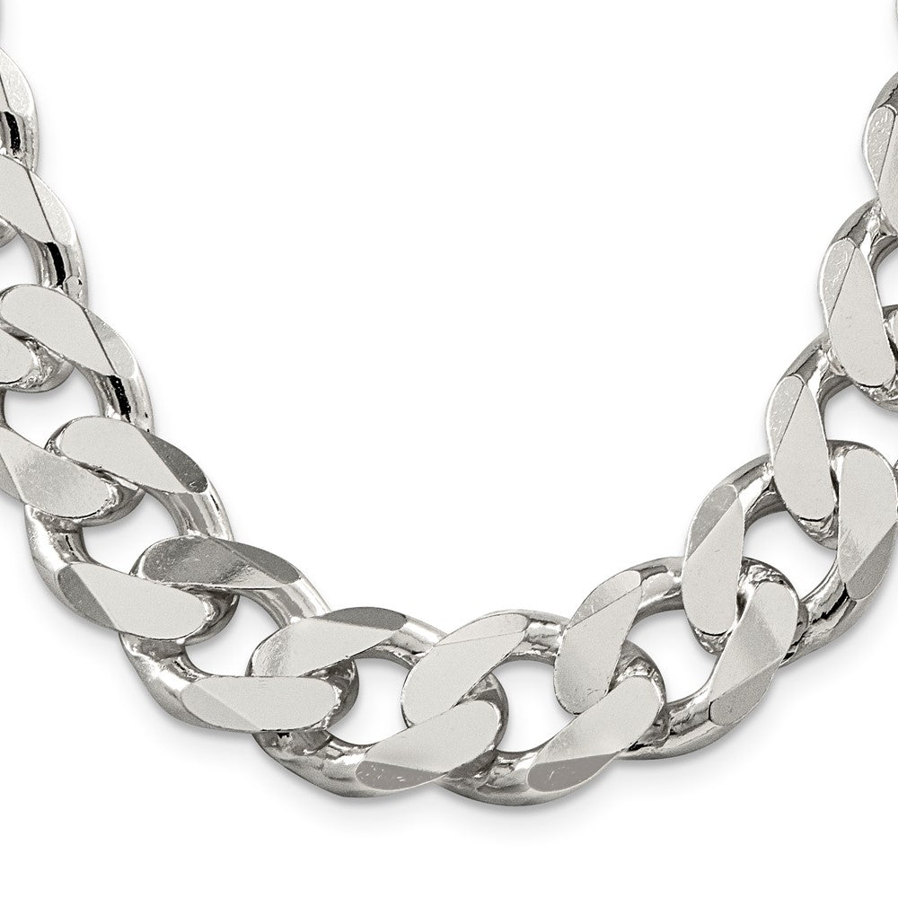 Sterling Silver 16.25mm Curb ChainQCB450
