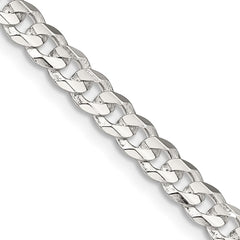 Sterling Silver 4.5mm Concave Beveled Curb ChainQCBC120