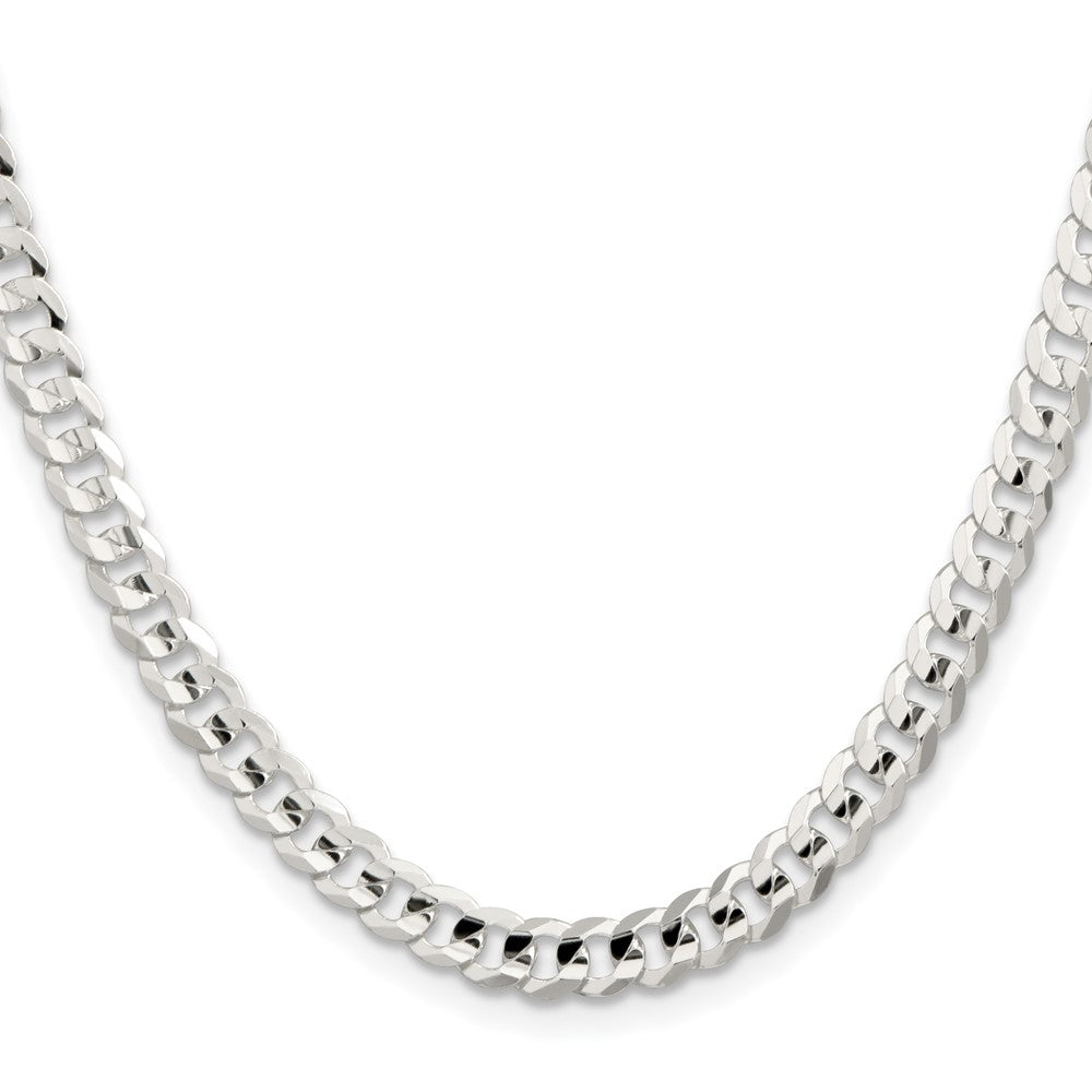 Sterling Silver 5.65mm Concave Beveled Curb ChainQCBC150