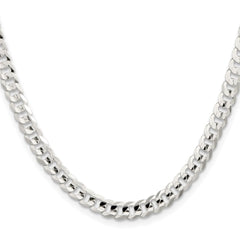 Sterling Silver 5.65mm Concave Beveled Curb ChainQCBC150