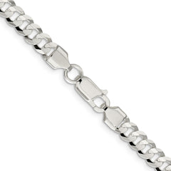Sterling Silver 5.65mm Concave Beveled Curb ChainQCBC150