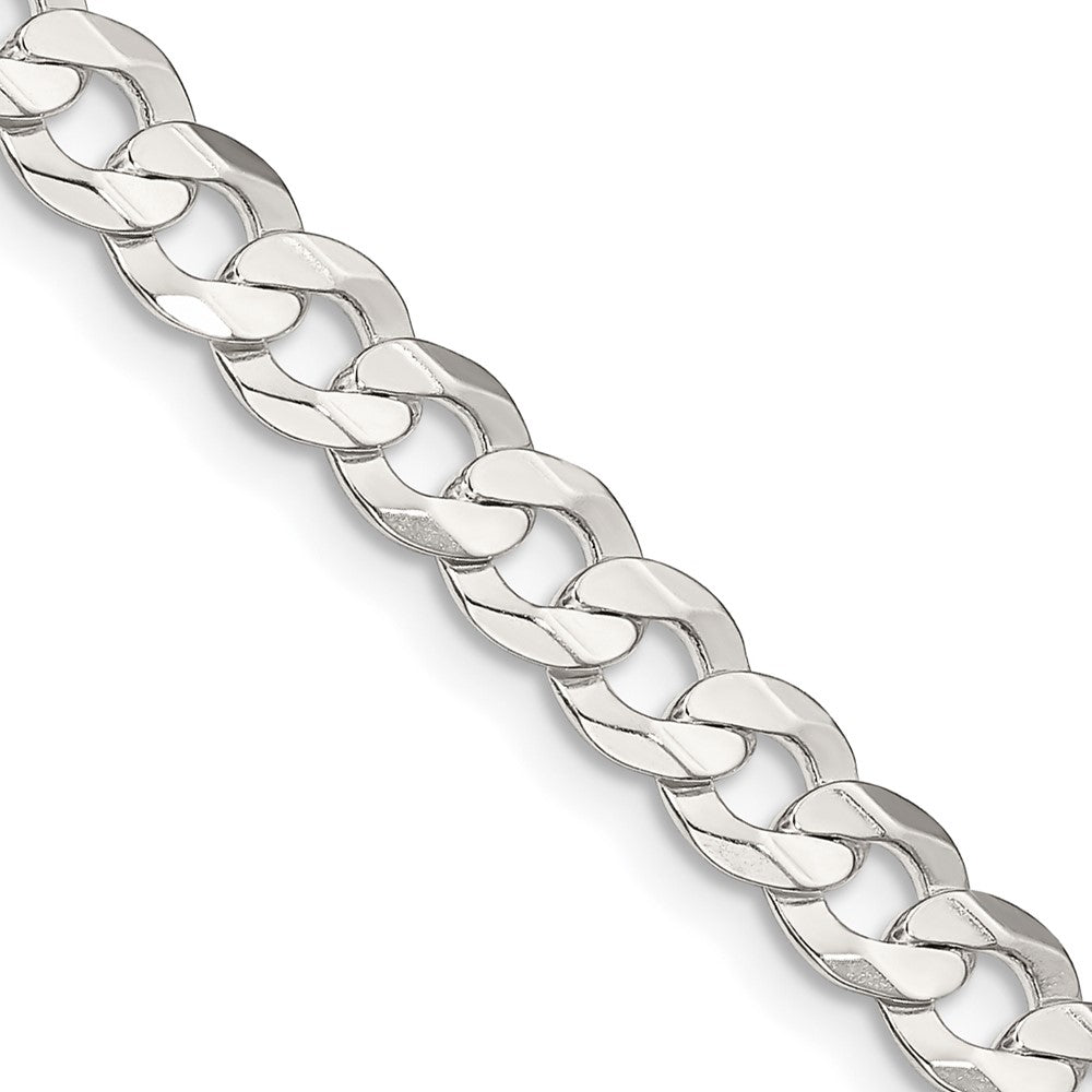 Sterling Silver 5.65mm Concave Beveled Curb ChainQCBC150