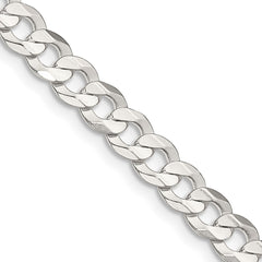 Sterling Silver 5.65mm Concave Beveled Curb ChainQCBC150