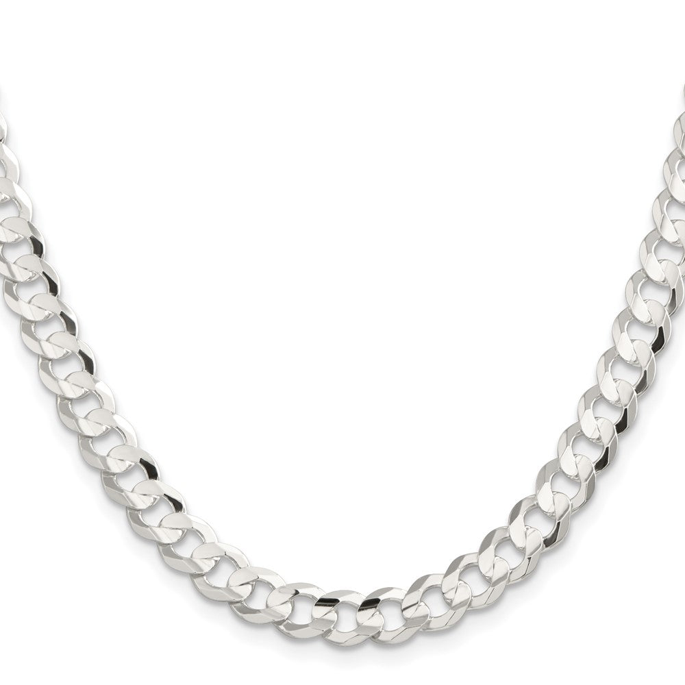 Sterling Silver 7.8mm Concave Beveled Curb ChainQCBC200