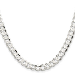 Sterling Silver 7.8mm Concave Beveled Curb ChainQCBC200