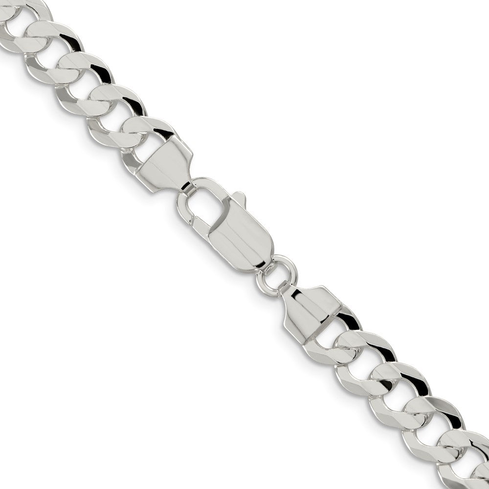 Sterling Silver 7.8mm Concave Beveled Curb ChainQCBC200
