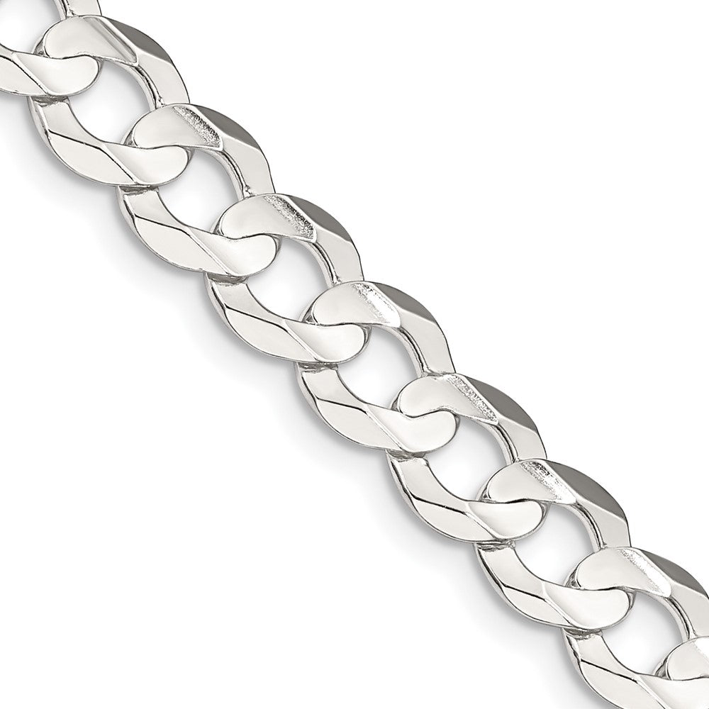 Sterling Silver 7.8mm Concave Beveled Curb ChainQCBC200