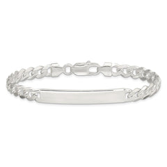 Sterling Silver Curb Link ID Bracelet QCD180-8