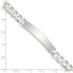 Sterling Silver Curb Link ID Bracelet QCD200-8