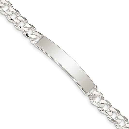Sterling Silver Curb Link ID Bracelet QCD200-8