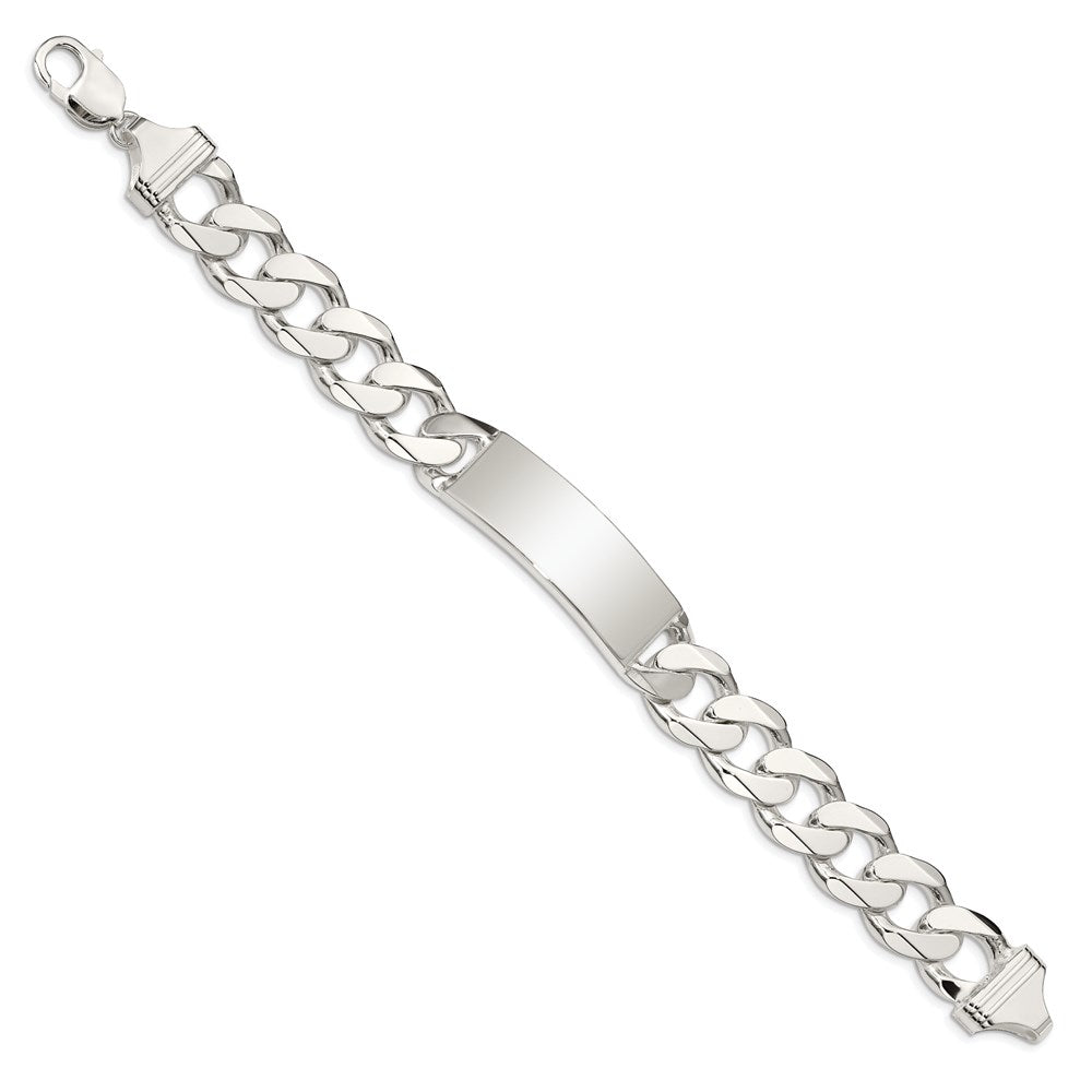Sterling Silver Curb Link ID Bracelet QCD400-8.5
